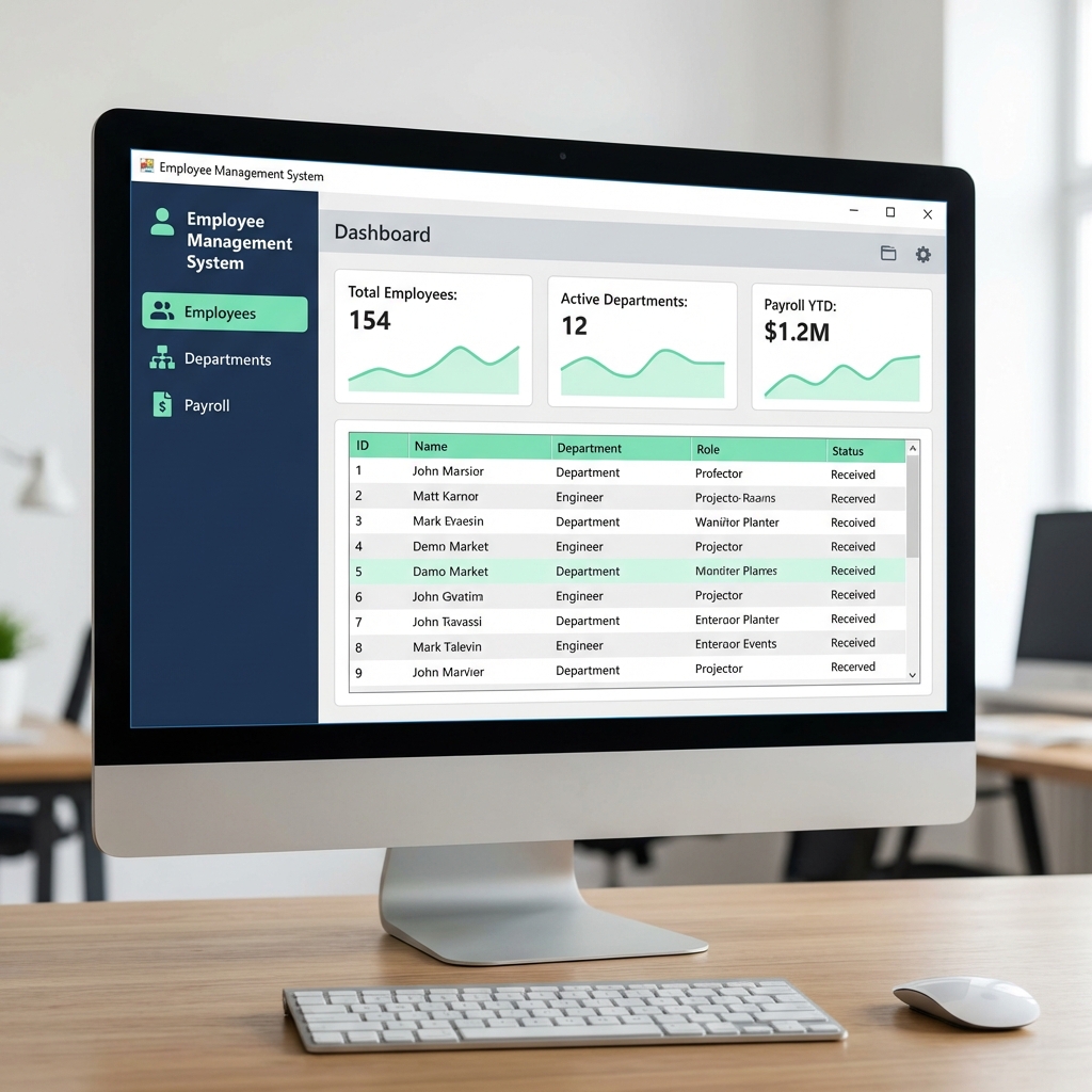 C# Employee Management System Dashboard